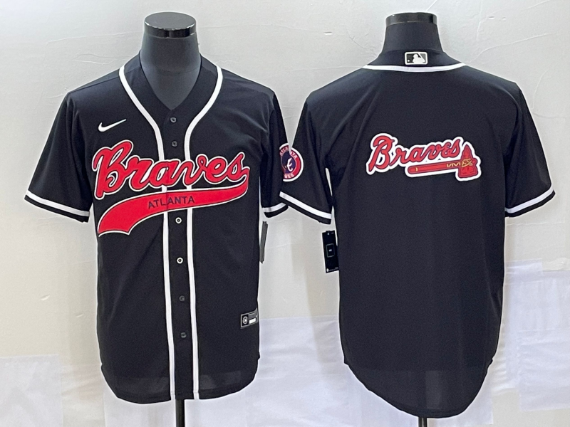 Men's Atlanta Braves Black Team Jersey Joint Edition